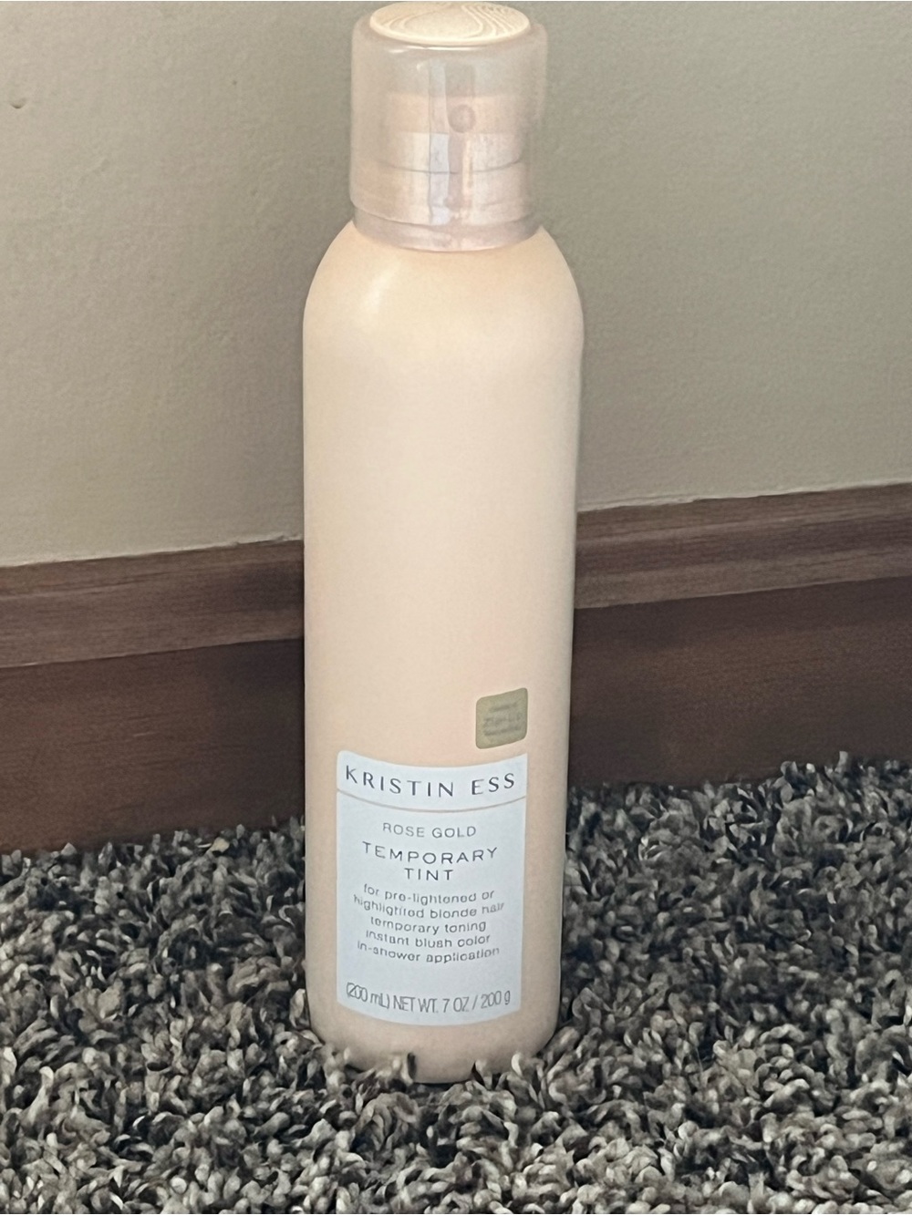 Kristin Ess Rose Gold Temporary Tint For Blonde Hair~In-Shower Application~7 oz